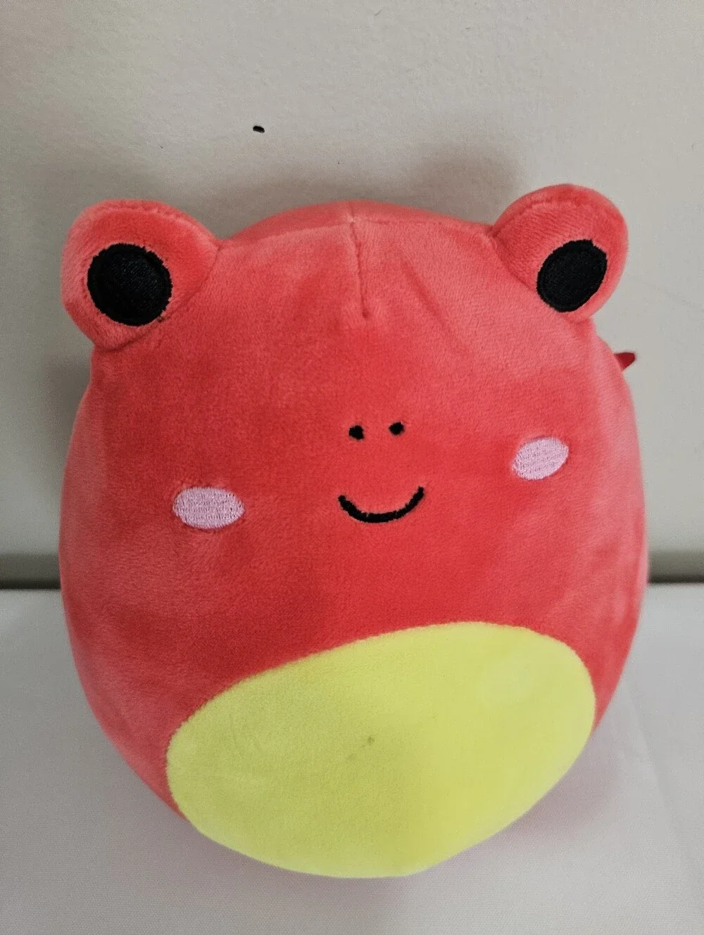 Squishmallows Coral Frog Plush with Yellow Belly